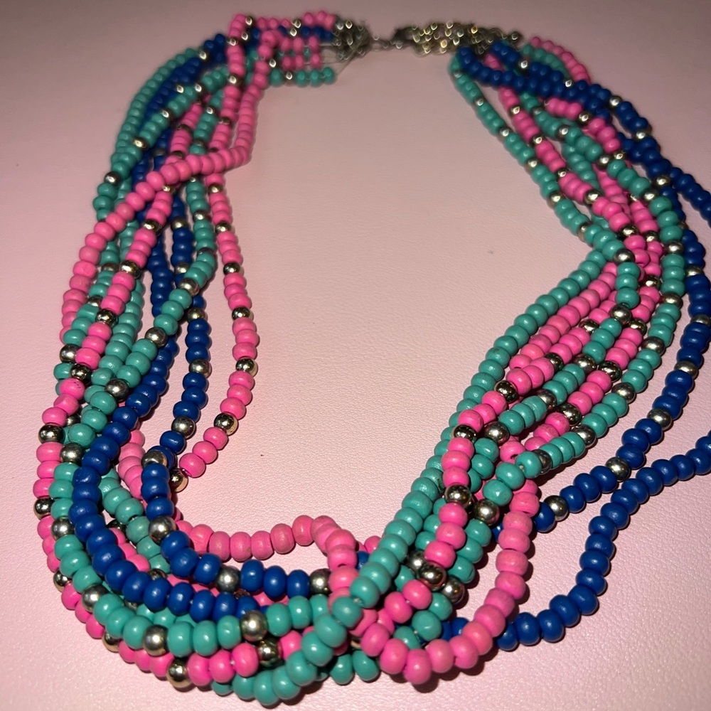 Multicolor beaded necklace